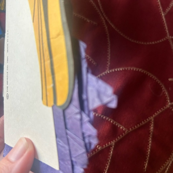 Vintage RARE Pilgrim couple fan out art tissue centerpiece with turkey, 1984 - Picture 5 of 14